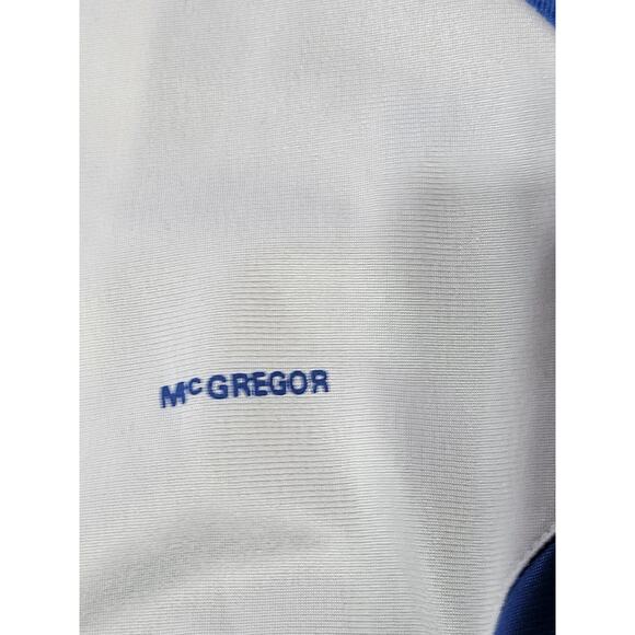 Vintage McGregor Jacket Mens Large White Blue Competitors Track Jacket - Picture 4 of 10